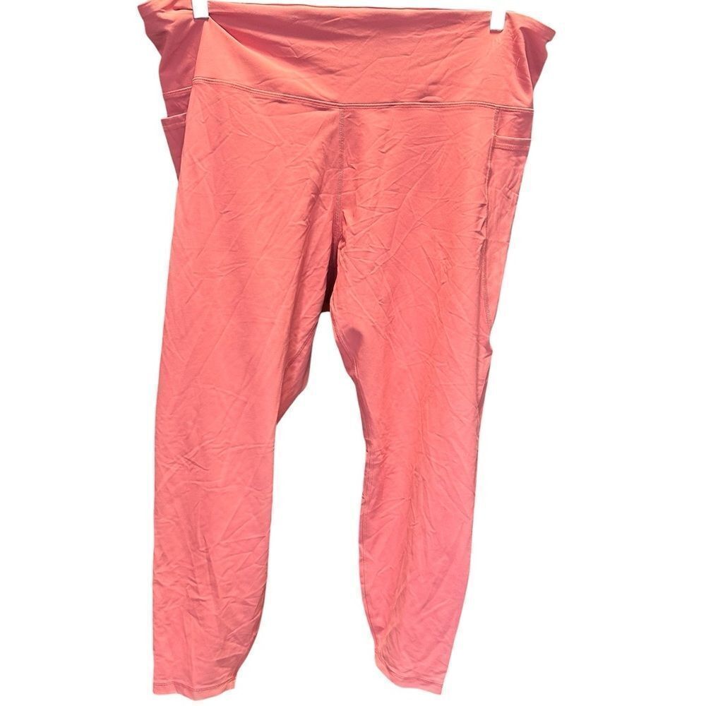NWOT Old Navy Plus Size Powersoft Pink High-Waisted Leggings with Pockets- 3X - Picture 5 of 6
